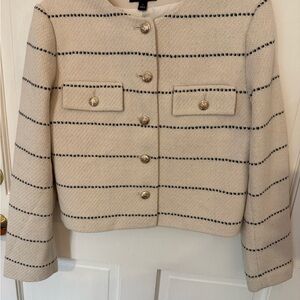 Ann Taylor Cream Blazer with Gold Button